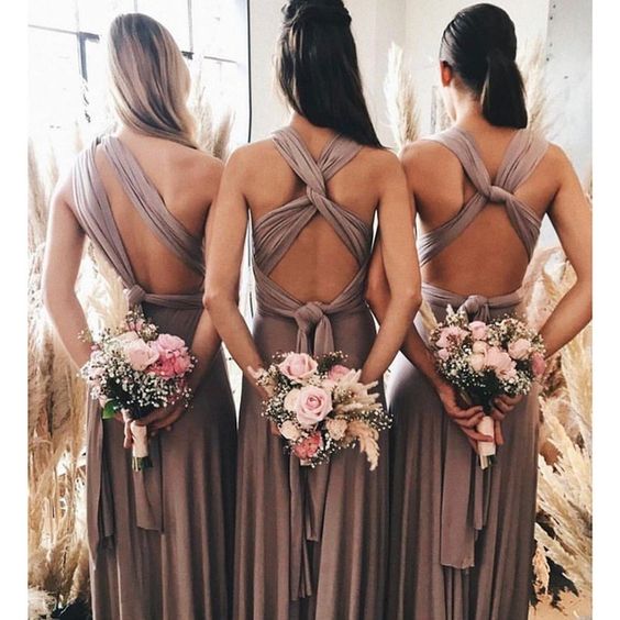 Aurora infinity dress cappucino