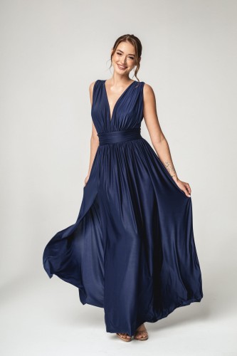 Aurelia sukienka maxi w kolorze granatowym