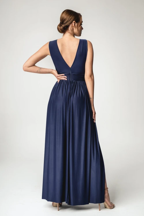 Aurelia sukienka maxi w kolorze granatowym