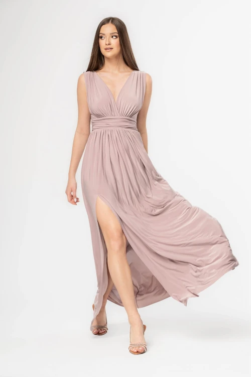 Aurelia sukienka maxi w kolorze cappuccino