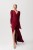 Elegancka Sukienka Maxi Cristal - bordowa-plus size