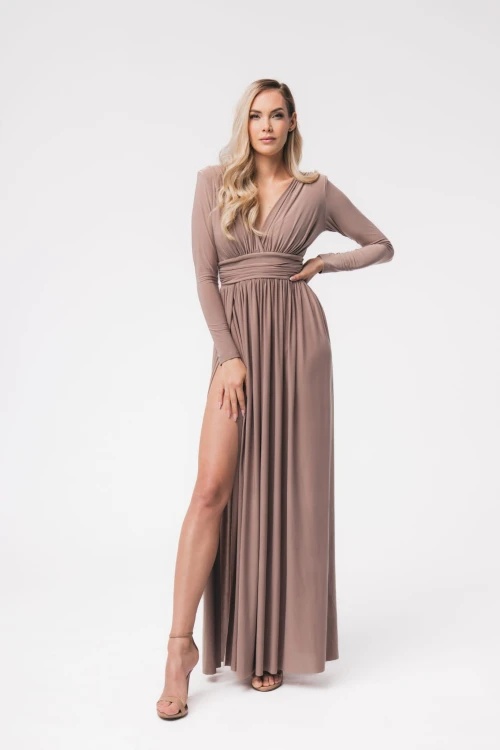 Sukienka maxi Adelle - cappuccino