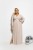 Sukienka Adelle Champagne Glitter plus size – ujęcie w ruchu, brokatowa spódnica i rozcięcie wysmuklające sylwetkę