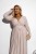 Sukienka Adelle Champagne Glitter plus size – podkreślona talia, brokatowy połysk i elegancka linia maxi