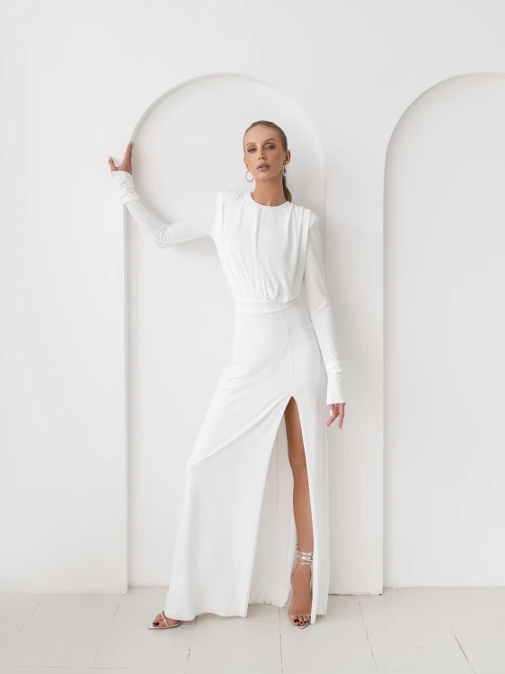 Annabelle -sukienka maxi/Soft white