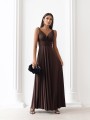 Milo-sukienka maxi w stylu greckim/Mocca Brown