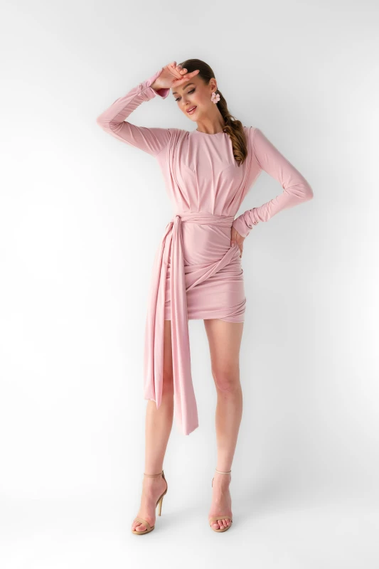 Sukienka mini NOELLE/PALE PINK