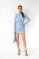 drapowana mini  w kolorze baby blue