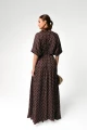 NAIROBI – sukienka maxi / Chocolate Dots (wiskoza)-tył