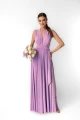 sukienka Aurora Lavenda maxi wiązana elegancka na wesele