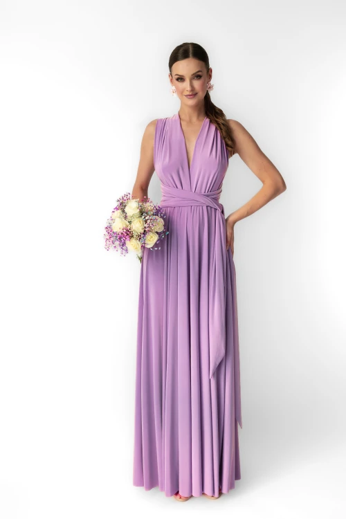sukienka Lavenda Aurora multiway odkryte plecy elegancka maxi