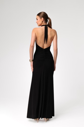 ALICE – sukienka maxi /Black Glow -tył