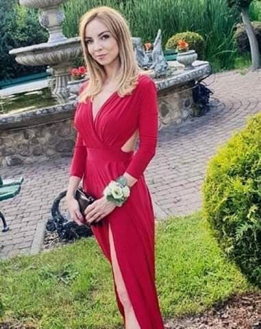 sukienka maxi odkryte plecy -czerwona