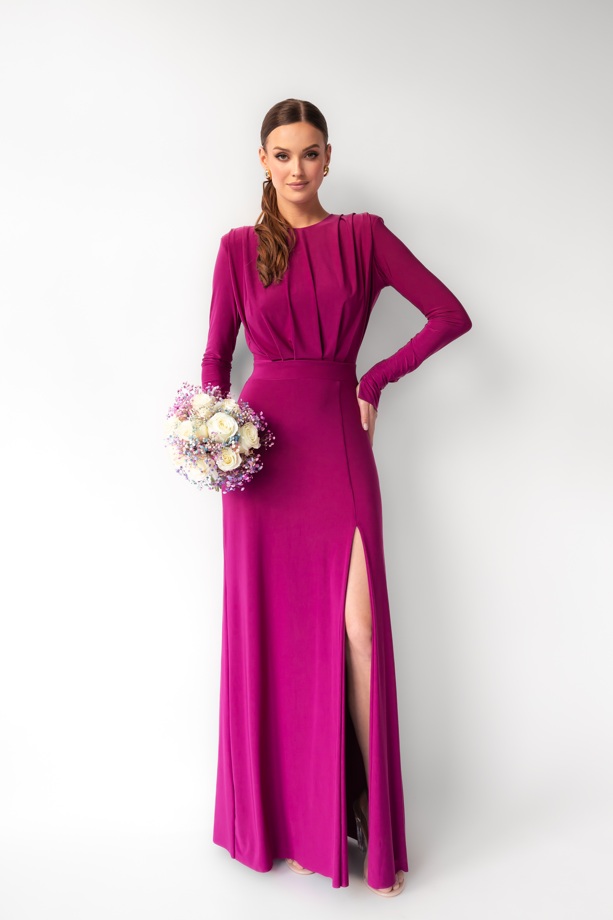 Annabelle -sukienka maxi/ Fuchsia Glow
